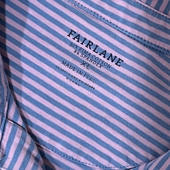 Fairlane, Blue‎ and Purple Striped Polo, Size XL, 791-W - Picture 4 of 4